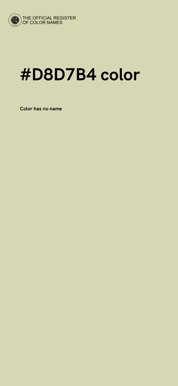 #D8D7B4 color image