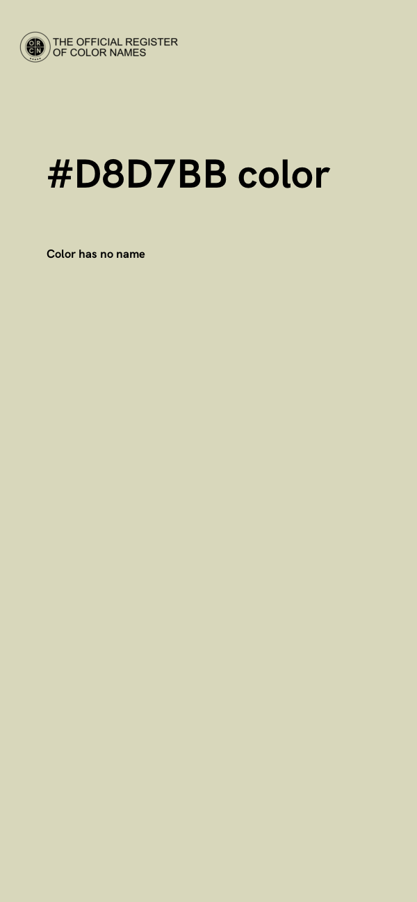 #D8D7BB color image