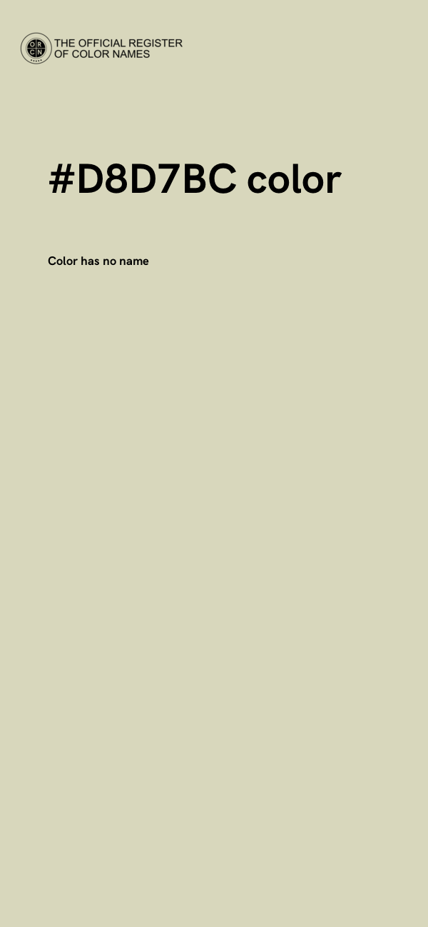 #D8D7BC color image