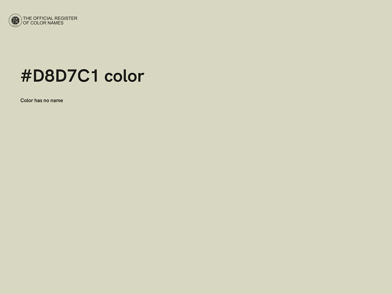 #D8D7C1 color image