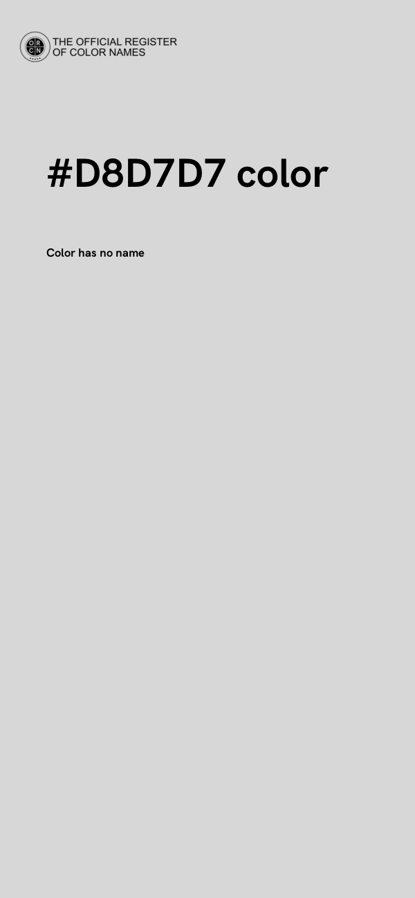 #D8D7D7 color image