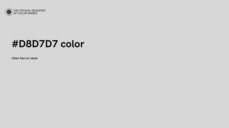 #D8D7D7 color image