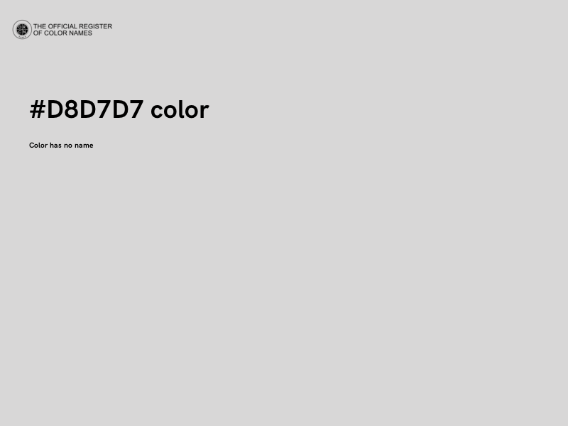 #D8D7D7 color image