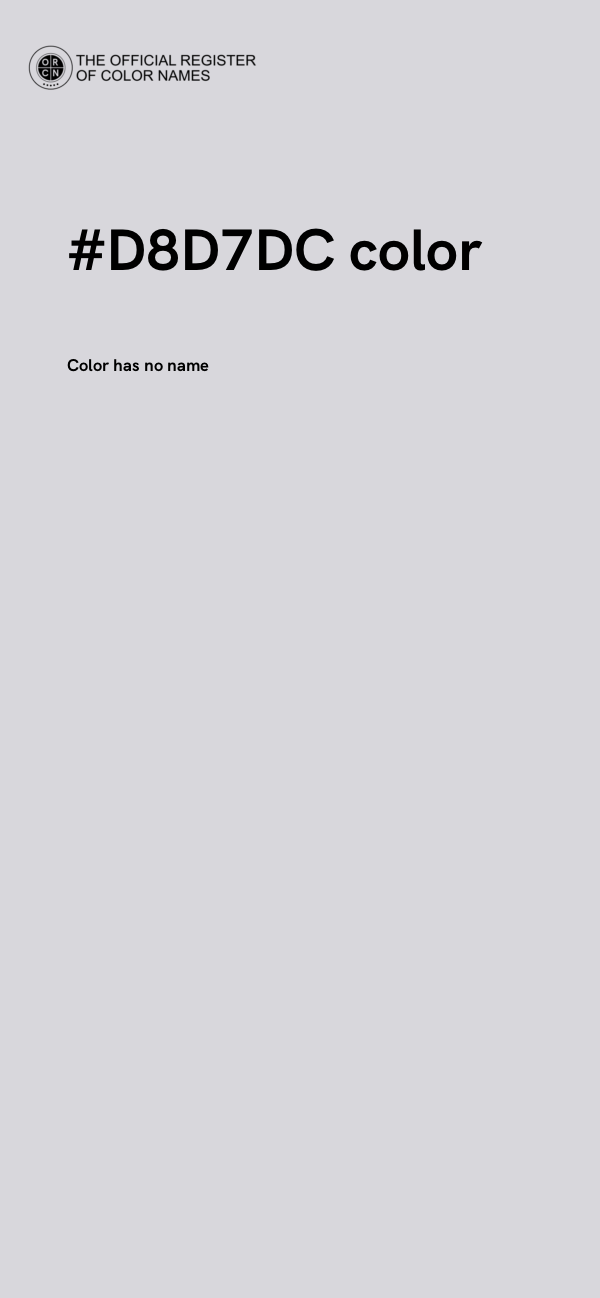 #D8D7DC color image