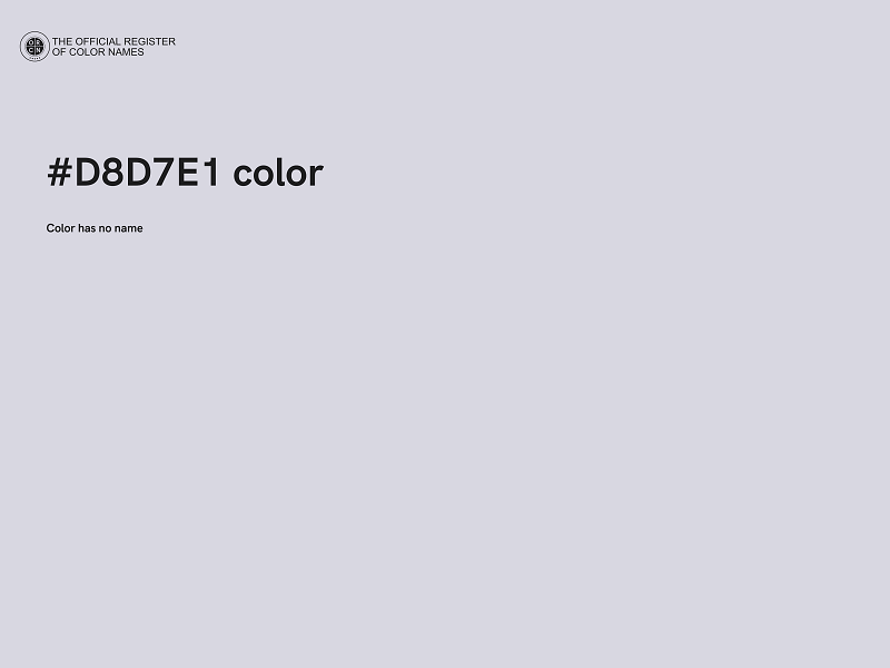 #D8D7E1 color image