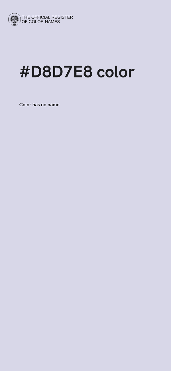 #D8D7E8 color image