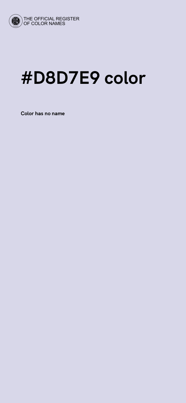#D8D7E9 color image