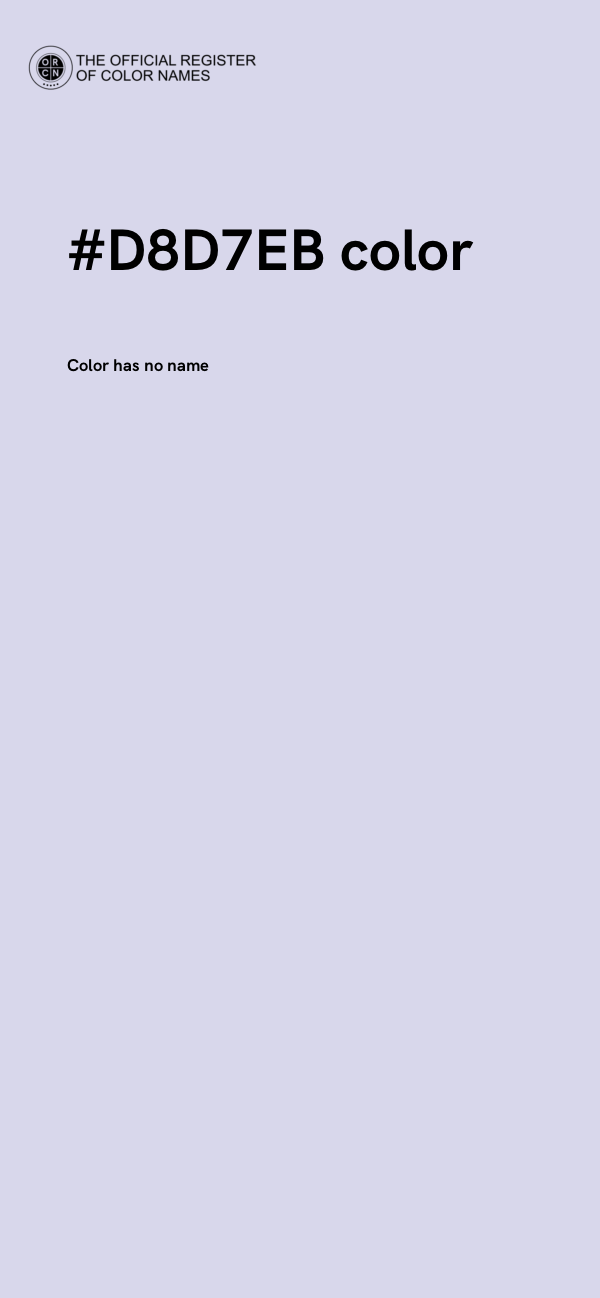 #D8D7EB color image