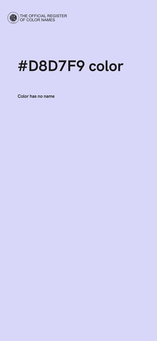#D8D7F9 color image