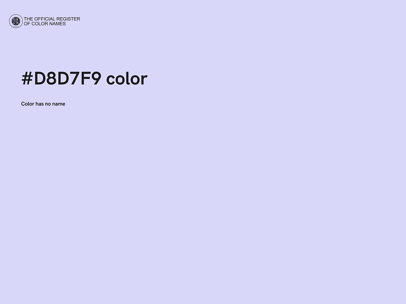#D8D7F9 color image