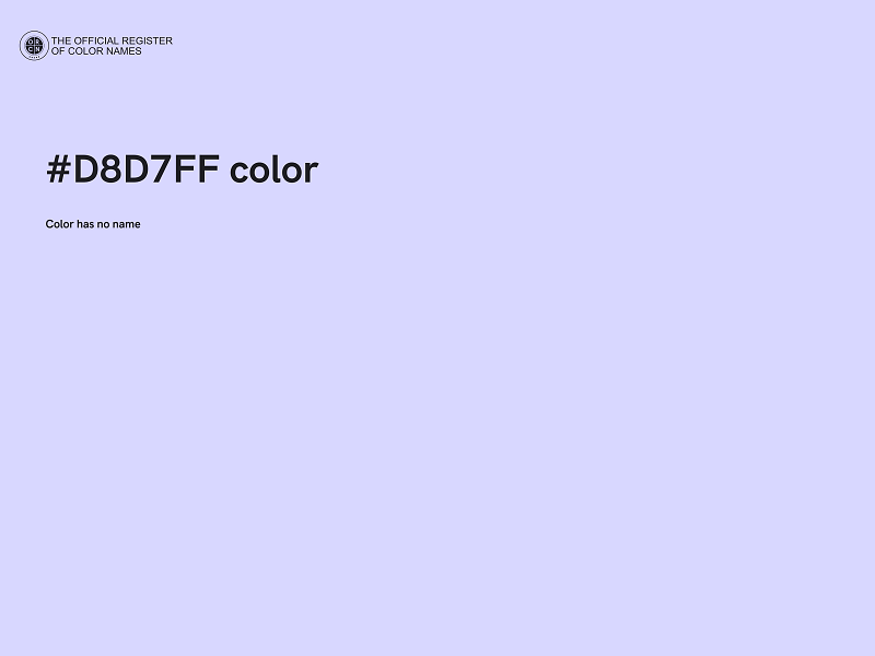 #D8D7FF color image