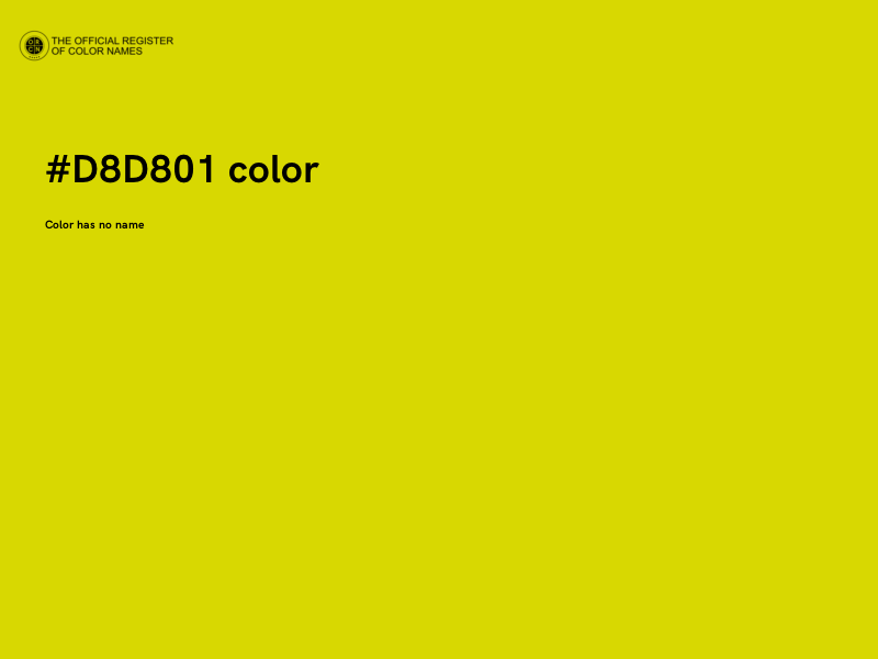 #D8D801 color image