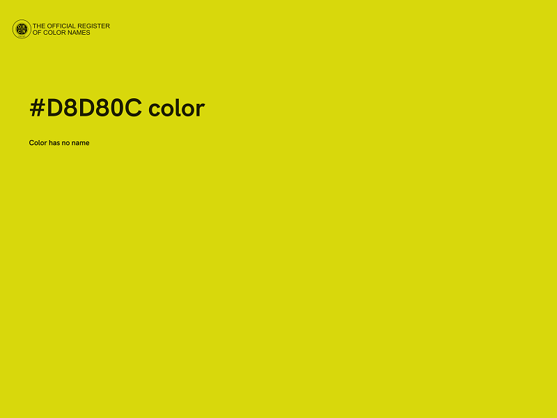 #D8D80C color image