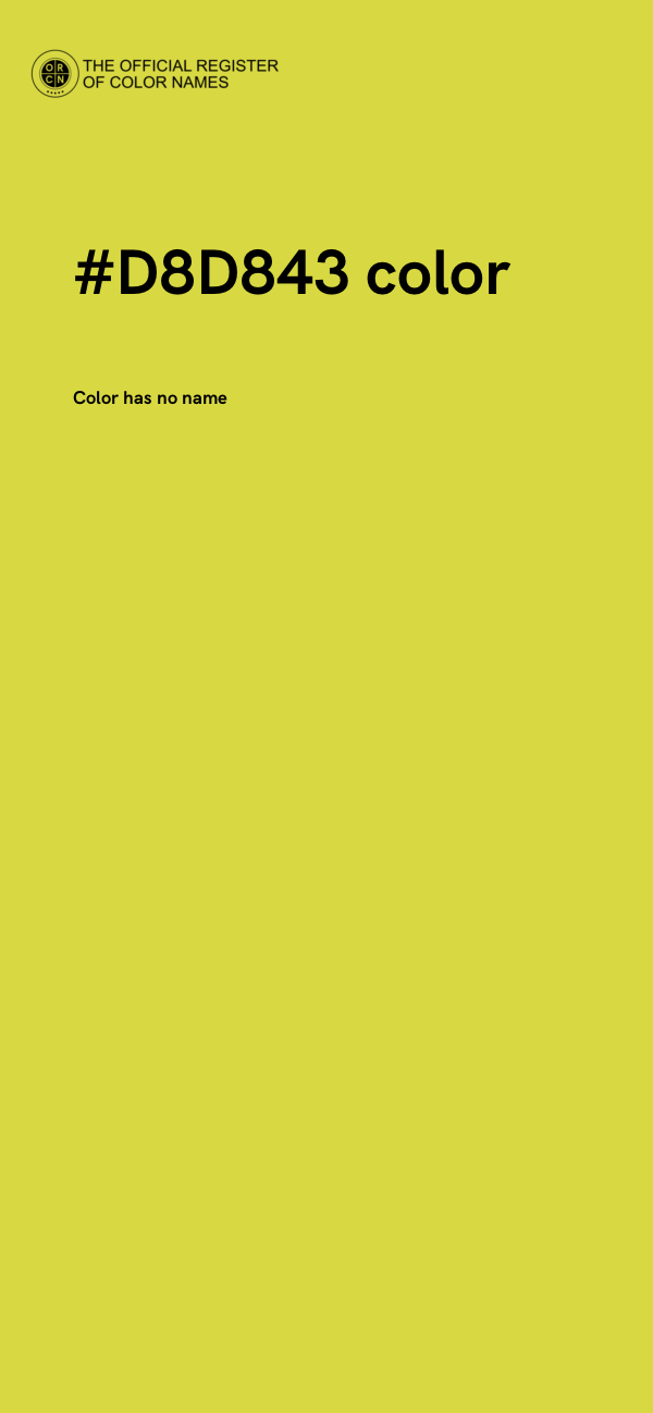 #D8D843 color image