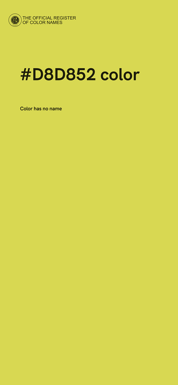 #D8D852 color image