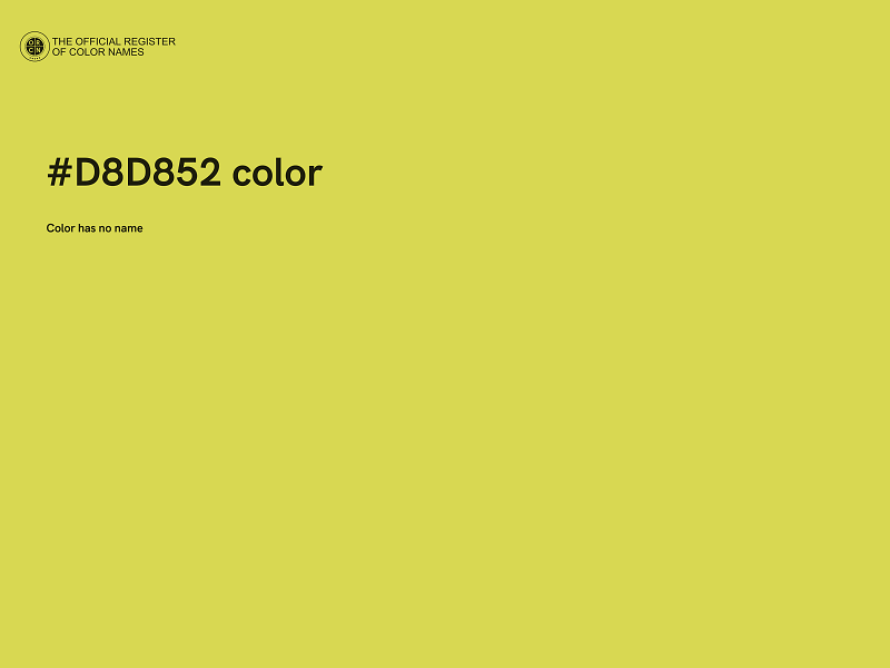 #D8D852 color image