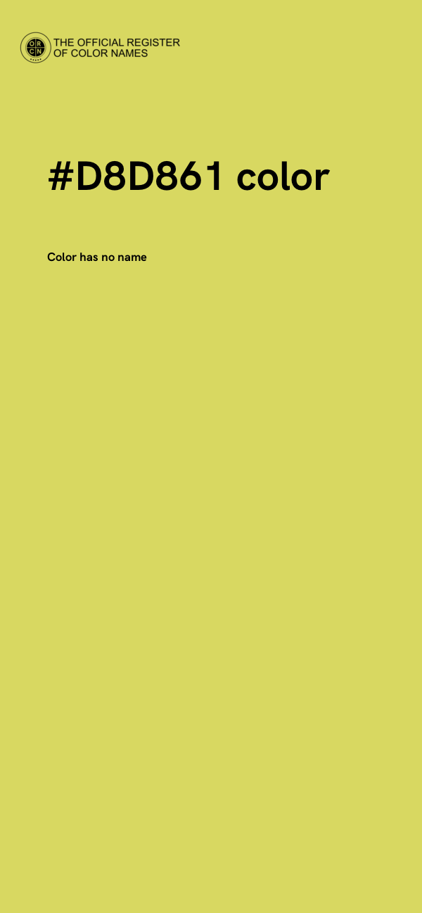 #D8D861 color image