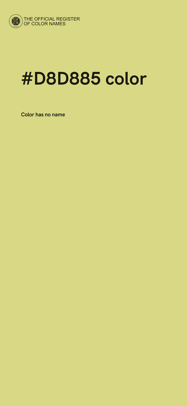 #D8D885 color image