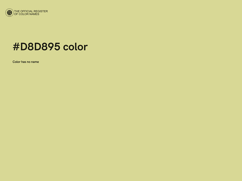 #D8D895 color image