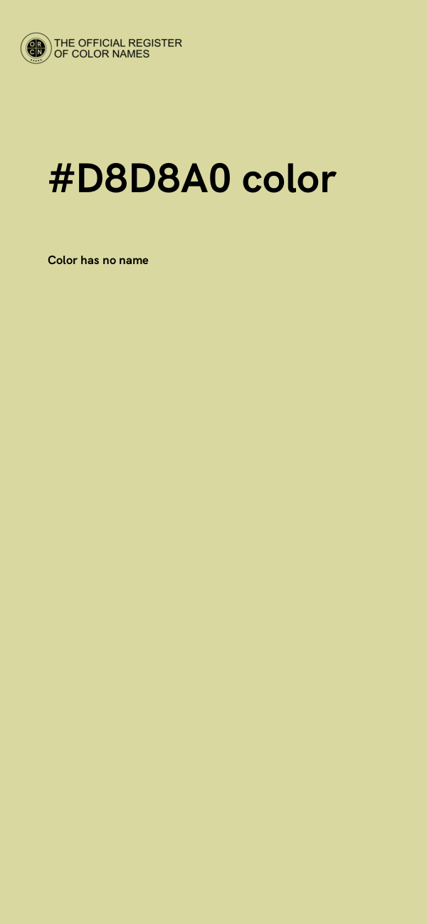 #D8D8A0 color image