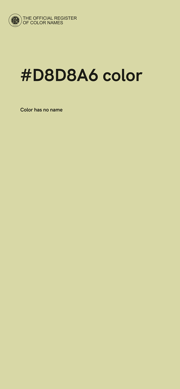 #D8D8A6 color image
