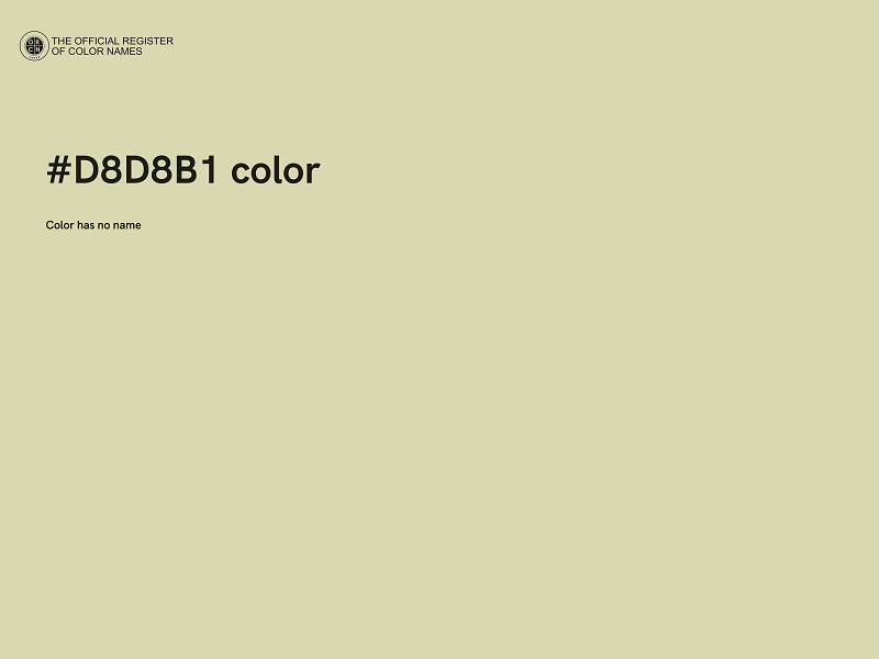 #D8D8B1 color image