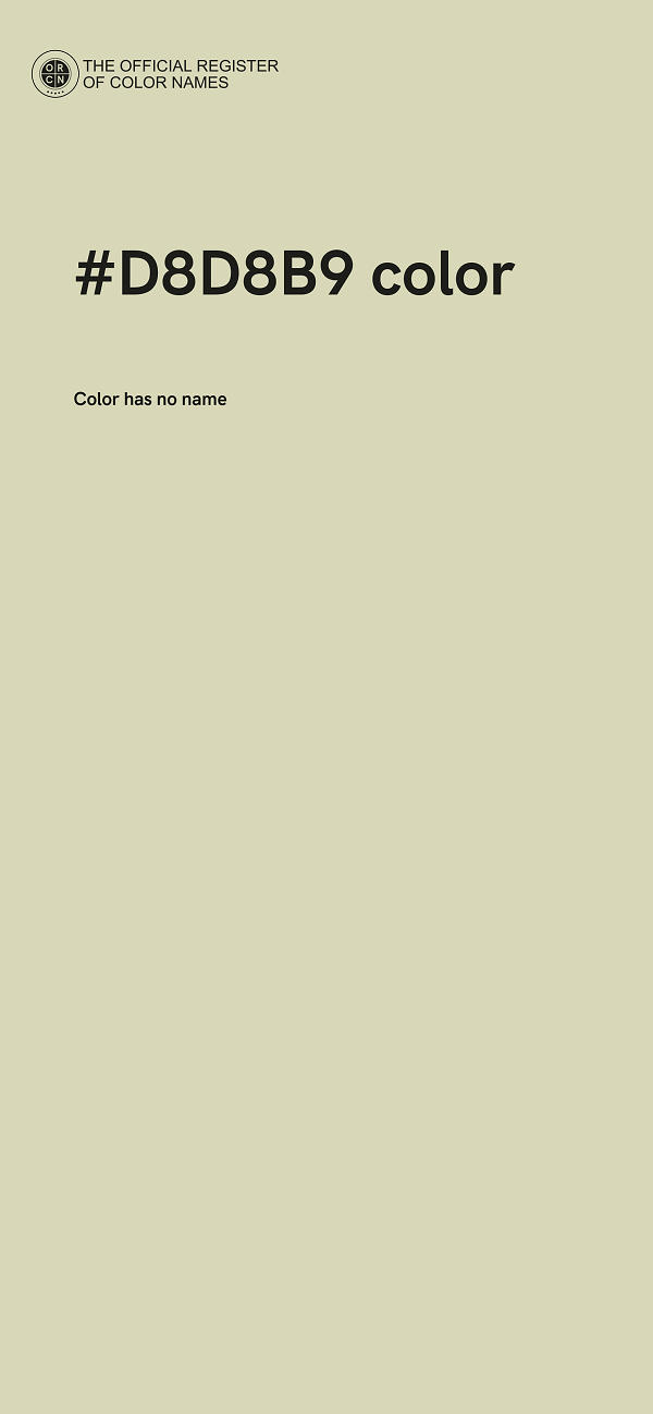 #D8D8B9 color image