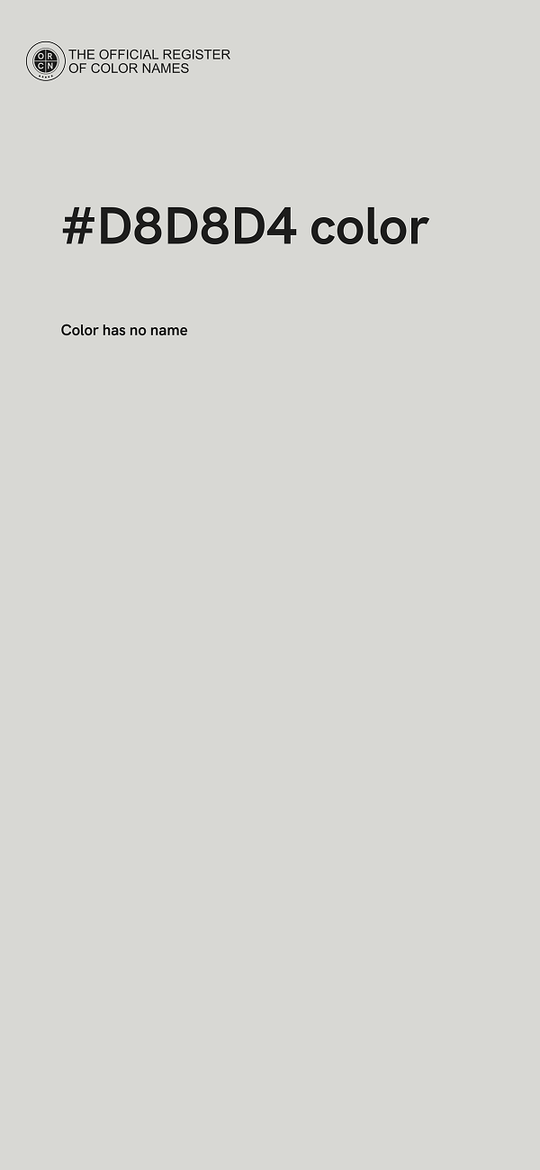 #D8D8D4 color image