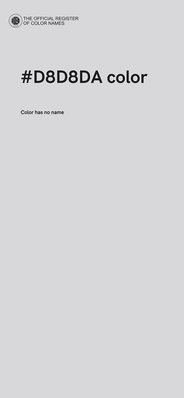 #D8D8DA color image
