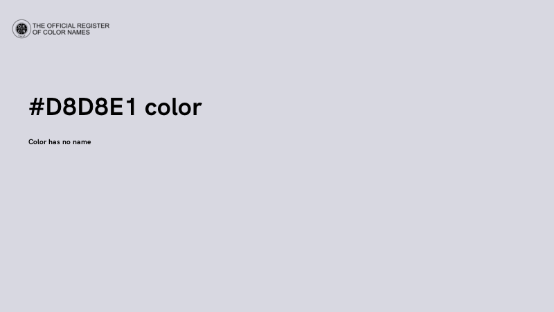 #D8D8E1 color image