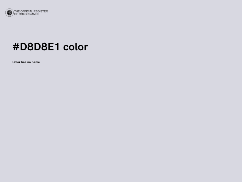 #D8D8E1 color image