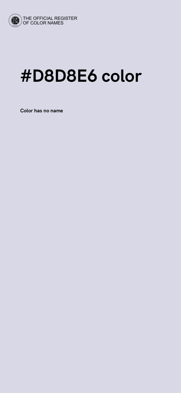 #D8D8E6 color image
