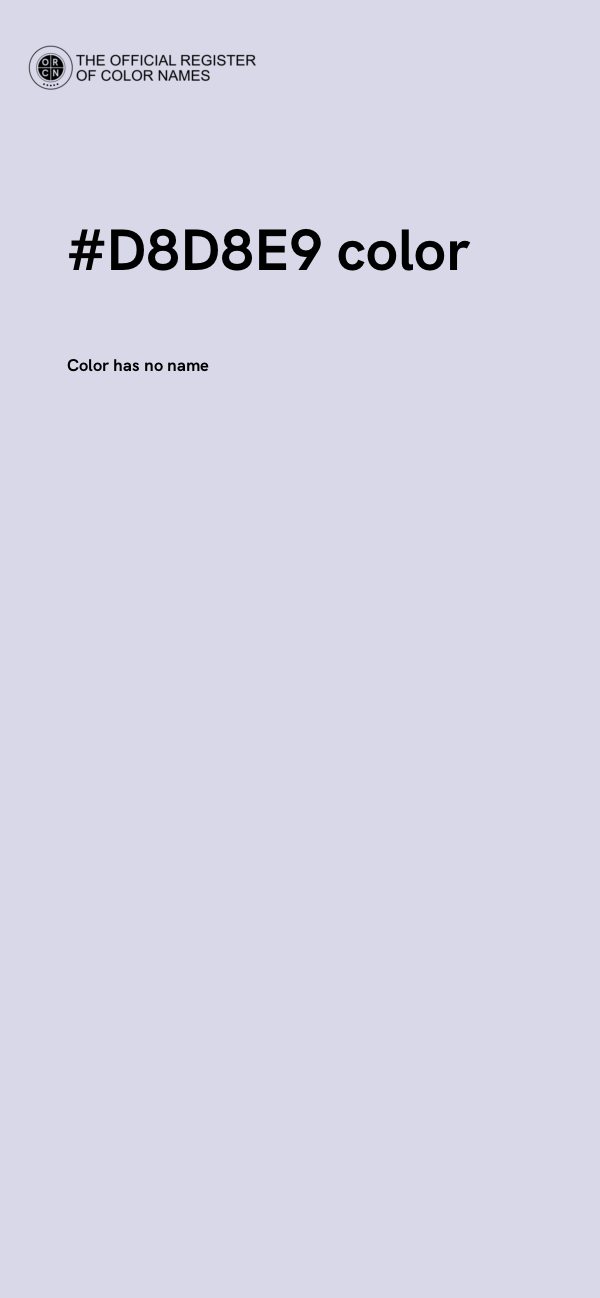#D8D8E9 color image