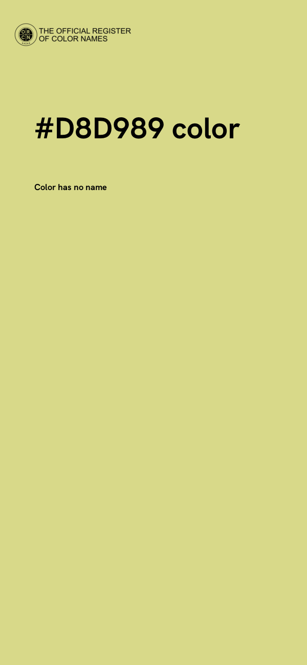 #D8D989 color image