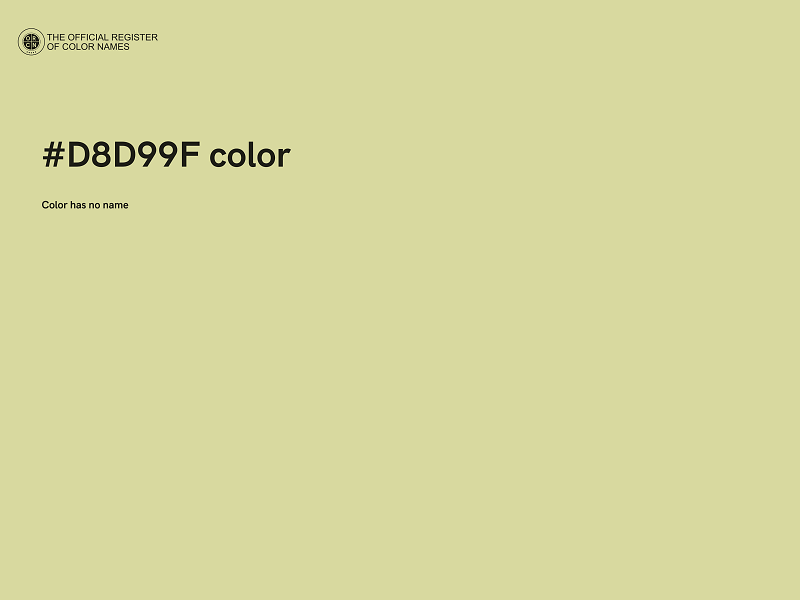 #D8D99F color image