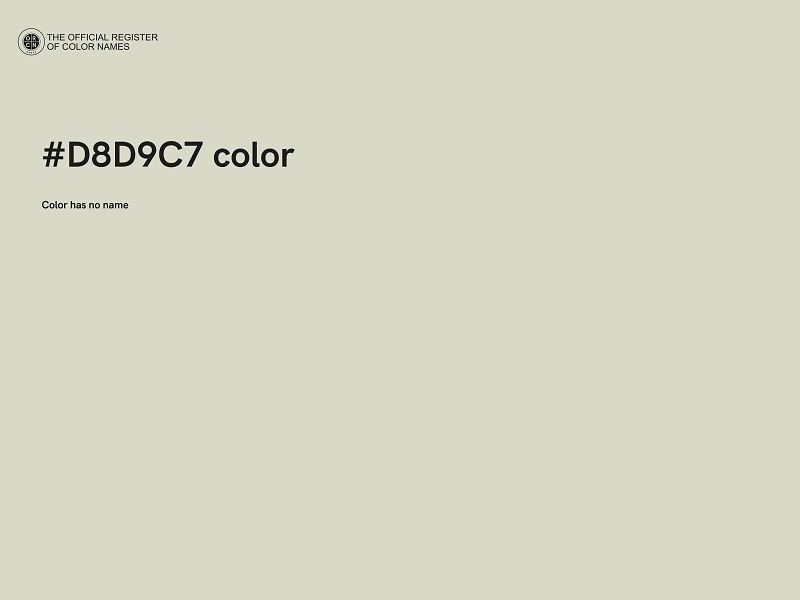 #D8D9C7 color image