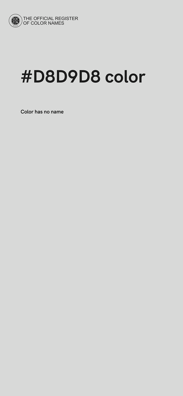 #D8D9D8 color image