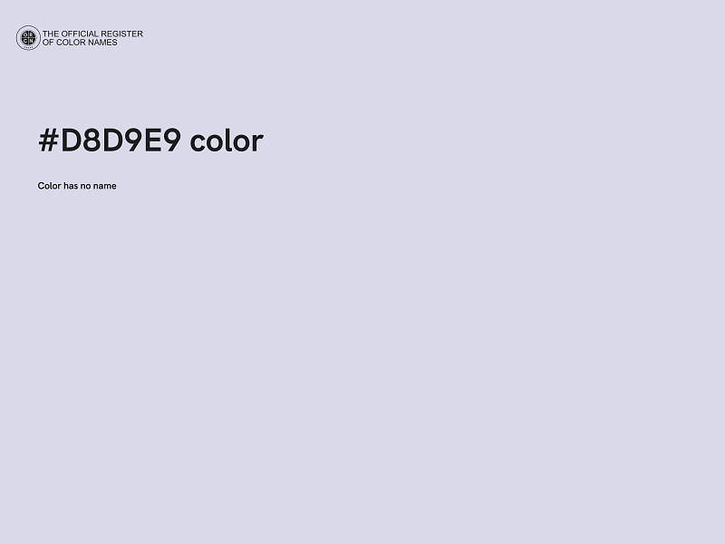 #D8D9E9 color image