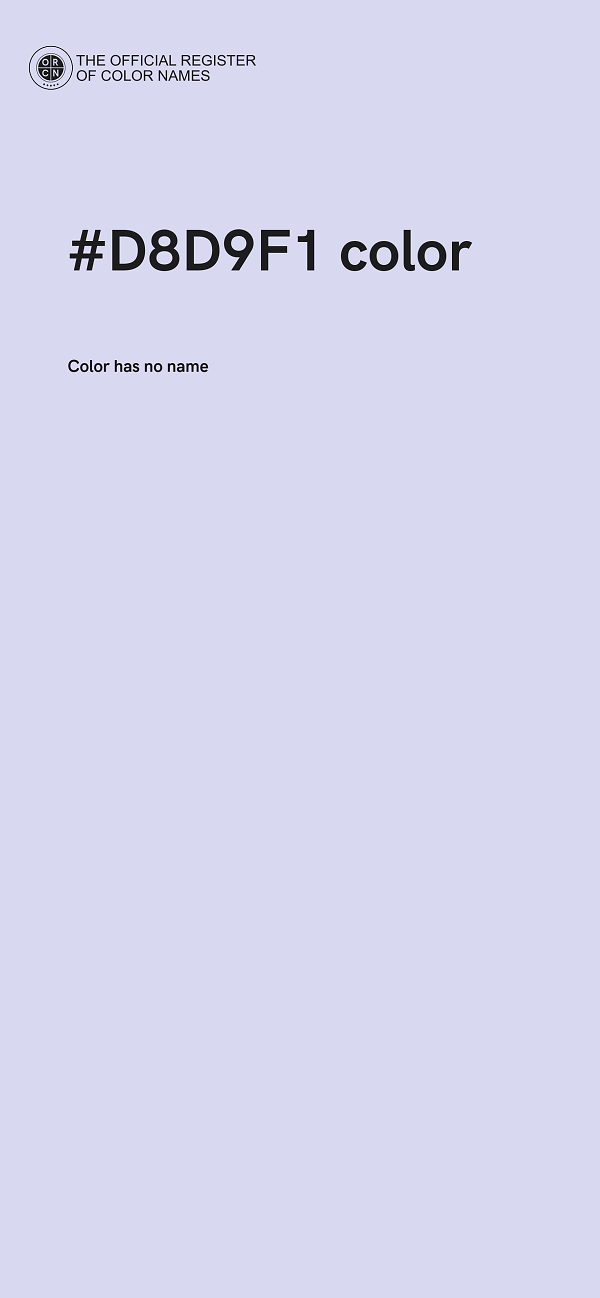 #D8D9F1 color image