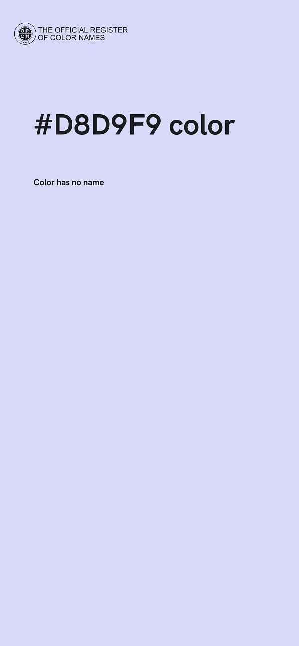 #D8D9F9 color image