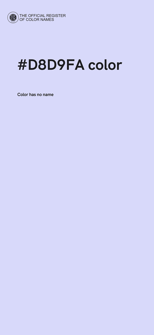 #D8D9FA color image