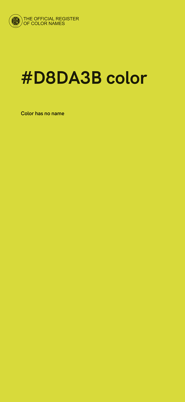 #D8DA3B color image