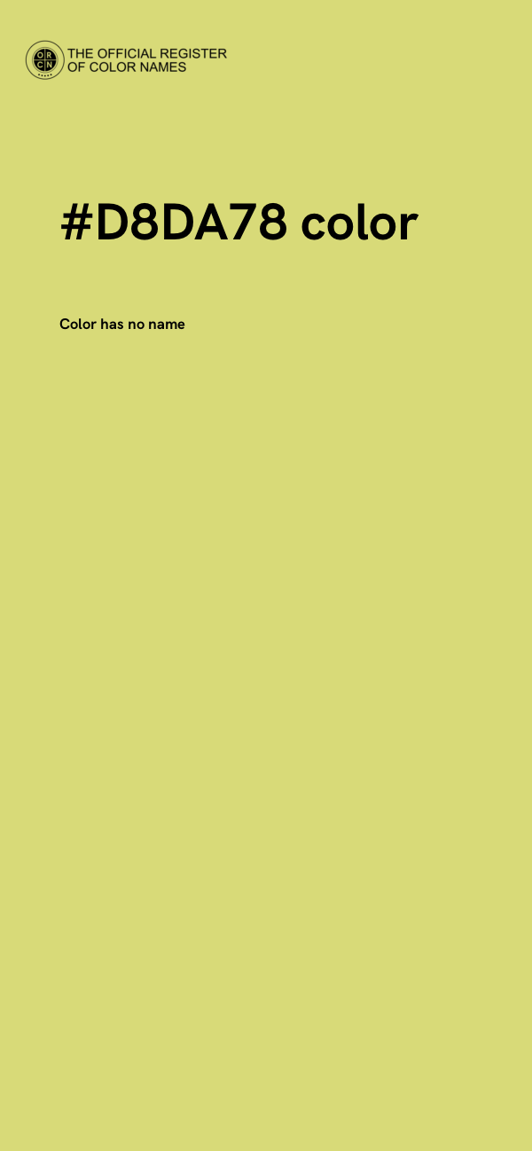 #D8DA78 color image
