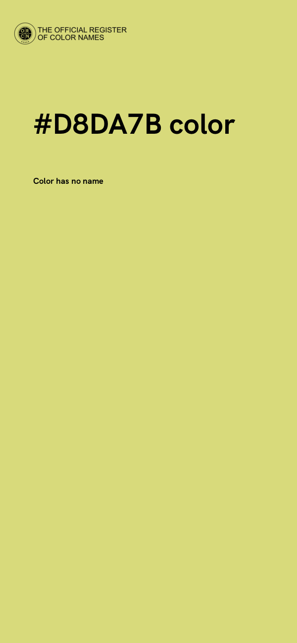 #D8DA7B color image