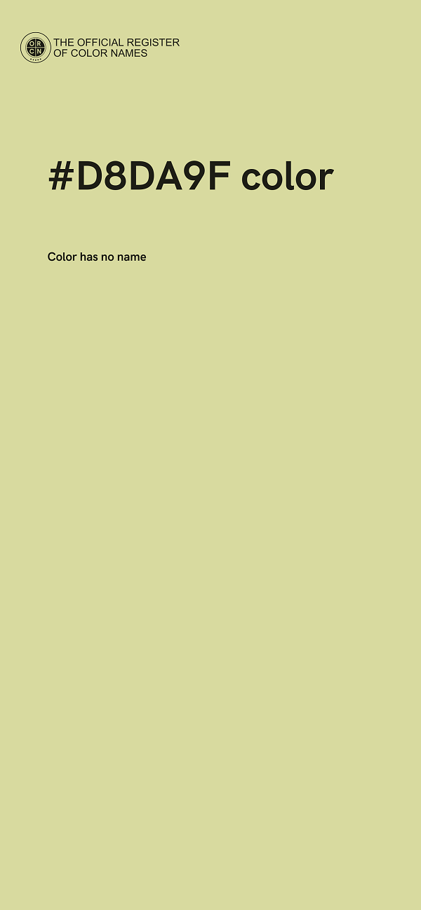 #D8DA9F color image