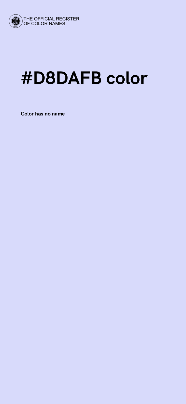 #D8DAFB color image