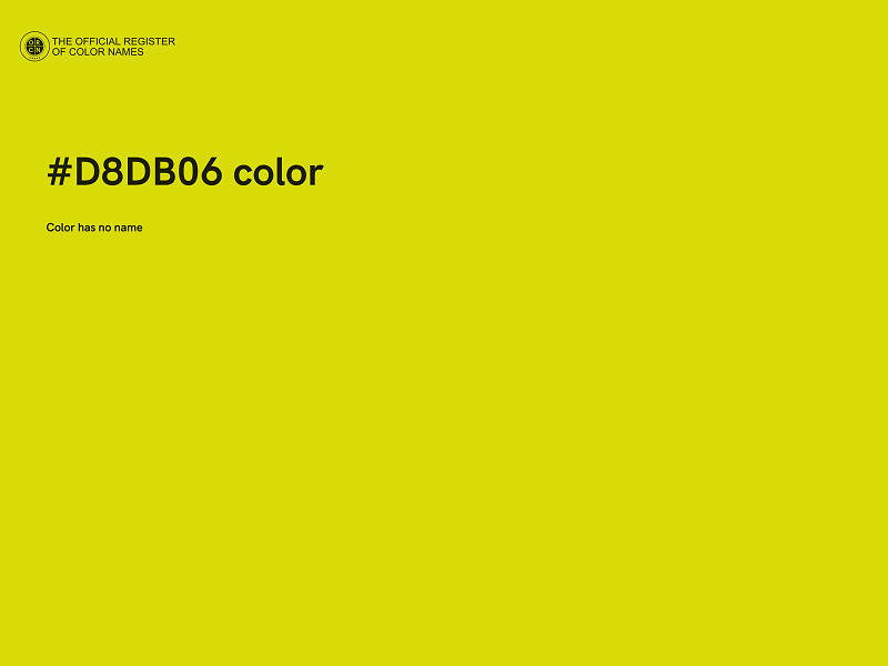 #D8DB06 color image