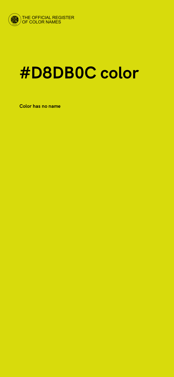 #D8DB0C color image