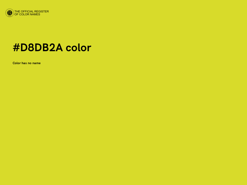 #D8DB2A color image