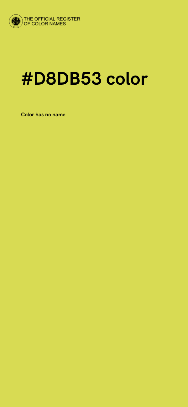 #D8DB53 color image